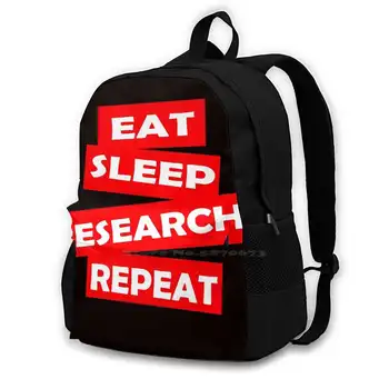 Повторите исследование Eat Sleep Fashion Travel Ноутбук Школьный рюкзак Сумка Research Ate Phd I Love Research Rese Rese S Postdoc Lab
