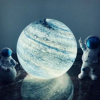 Подарок Creative Planet night light на день рождения стеклянная крышка Saturn lamp креативная лунная лампа прикроватная настольная лампа