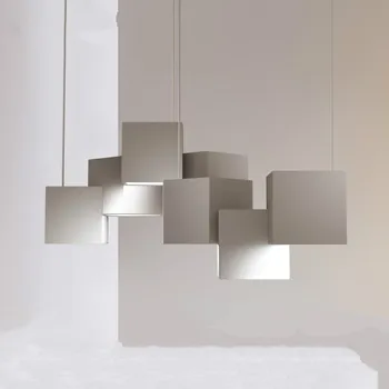 Подвесные светильники Magic Cube в скандинавском минимализме, подвесная лампа с железным блеском, гостиная, спальня, кабинет, бар, светильники для художественного декора.