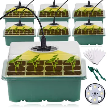 Полный набор лотков для закваски семян Освещение Регулируемая влажность Садоводство в помещении Выращивание растений в теплице Система проращивания