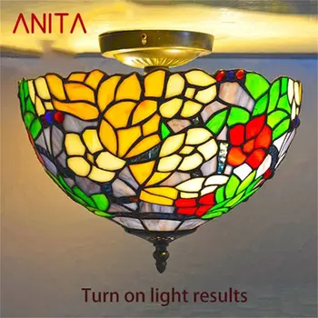 Потолочный светильник ANITA Tiffany Современные Креативные Светильники LED Home Для украшения гостиной и столовой