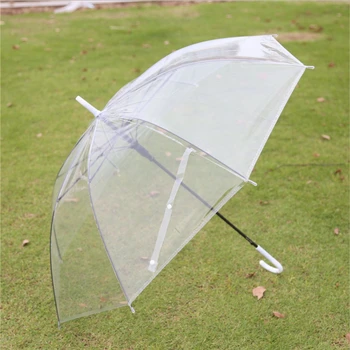 Прозрачный зонт с длинной ручкой, суперлегкий мультяшный кружевной зонт Apollo Umbrella 3D, 8 костяных полуавтоматических усиленных зонтичных зонтиков