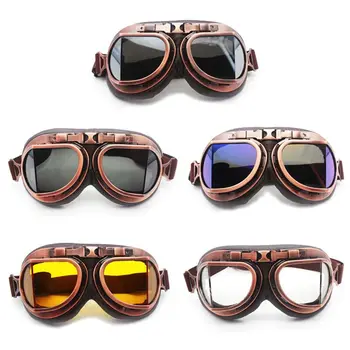 Ретро Винтажные очки пилота, очки для защиты двигателя, очки для мотоцикла, круизера, кафе, скутера
