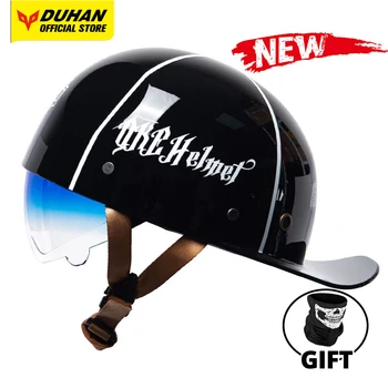 Ретро мотоциклетный шлем, женская бейсболка, Capacete De Moto Helmet, мужской полушлем, Дышащий шлем с точечной сертификацией, шлем для скутера