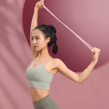 Рисунок 8 Эластичная веревка для тренировки спины, домашний эластичный бандаж для шеи с открытым плечом, Портативные аксессуары для йоги и фитнеса, тренажеры для рук