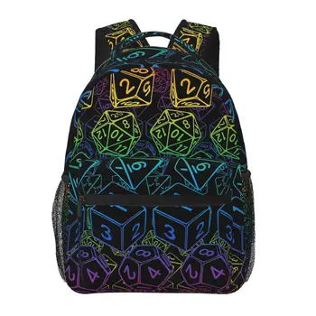 Рисунок D20 Rainbow, школьные сумки для студентов, модные рюкзаки для мальчиков и девочек, книги для подростков, рюкзак