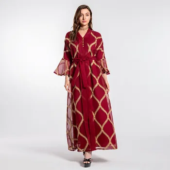 Роскошная Абая Дубай Турция Ислам Мусульманское Длинное Платье Кафтан Марокканские Платья-Кафтаны Для Женщин Djellaba Robe Longue Femme Vestido