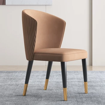 Роскошный обеденный стул из массива дерева для домашнего использования, дизайнерский стул для ресторана и отеля, современный простой итальянский стул для отдыха в виде ракушки