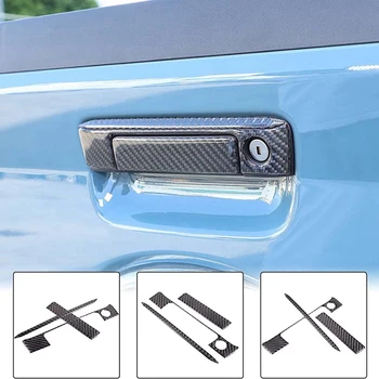 Ручка крышки багажника автомобиля, накладка, наклейки для Ford Maverick 2022 2023, Детали из мягкого углеродного волокна