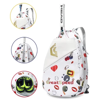 Рюкзак для теннисных ракеток Tenis с отделением для кроссовок 2 в 1, спортивные сумки через плечо, Детская сумка для бадминтона и тенниса