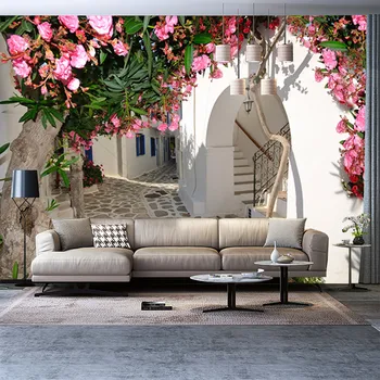 Сад уличные цветы романтические и теплые фотообои Свадебная настенная роспись дома 3D обои
