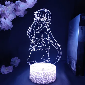 Светодиодная Аниме Лампа Future Diary Ночник для Детской Спальни Декор Ночник Подарок На День Рождения Waifu Led Manga Light Yuno Gasai