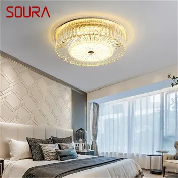 Светодиодное потолочное освещение SOURA Роскошные Хрустальные светильники для дома для украшения столовой