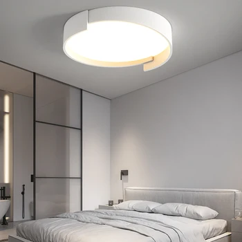 Светодиодный потолочный светильник в скандинавском стиле для спальни, современный дизайн, минималистичный Круглый потолочный светильник для гостиной, кабинета, Регулируемое внутреннее освещение