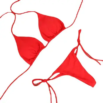 Сексуальное женское бикини, бразильский купальник, бюстгальтер пуш-ап, комплект бикини, купальники из двух частей, купальник с высоким вырезом, пляжная одежда, бикини на шнуровке