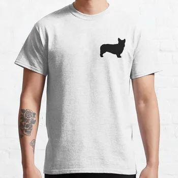 Силуэт Корги, простая футболка с дизайном корги, Мужская футболка, тройники, быстросохнущая рубашка, мужские футболки fruit of the loom