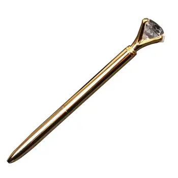 Симпатичная шариковая ручка с драгоценным камнем хрустальное стекло алмазная металлическая шариковая ручка красивая подарочная ручка школьные канцелярские принадлежности