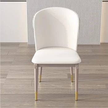 Скандинавский Роскошный Бытовой Обеденный стул 2023 года выпуска, Новый Белый Постмодернистский Минималистичный Удобный Обеденный стул с мягкой сумкой