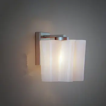 Скандинавский минималистичный и современный настенный светильник с абажуром из молочного стекла, настенный светильник для спальни, творческая личность, Белое Облако, инструмент для освещения прохода