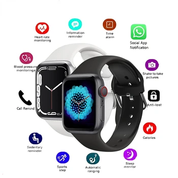 Смарт-часы I7 PRO MAX с Bluetooth-вызовом, смарт-браслет, частота сердечных сокращений IP67, Водонепроницаемые спортивные смарт-наручные часы с адаптацией к нескольким языкам
