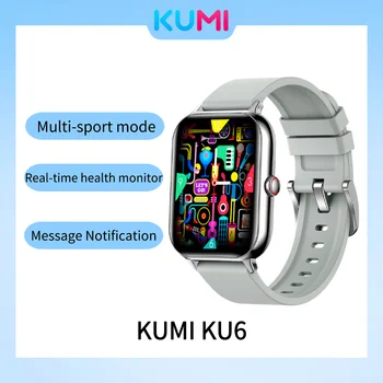 Смарт-часы KUMI KU6 IP68 Водонепроницаемые Часы Bluetooth Call Мужские часы Smartwatch Спортивный Пульсометр Для Телефона Xiaomi