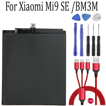 Сменный аккумулятор мобильного телефона BM3M емкостью 3070 мАч Bateria для Xiaomi Mi9 SE, аккумуляторы Mi 9 SE + USB-кабель + toolki
