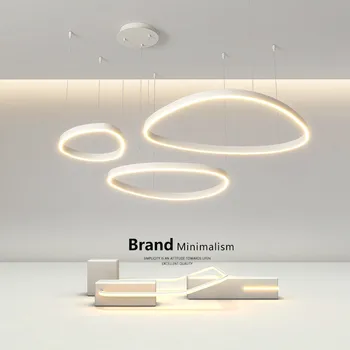 Современная металлическая люстра в кремовом стиле, светодиодная подвесная люстра Luminarias, Нестандартные подвесные светильники для гостиной