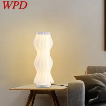 Современная светодиодная настольная лампа WPD, винтажная Креативная белая Простая настольная лампа, декоративная для дома, гостиной, спальни