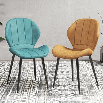 Современный Простой обеденный табурет Креативные легкие роскошные обеденные стулья в скандинавском стиле для отдыха Модные стулья со спинкой для обеденного стула Мебель