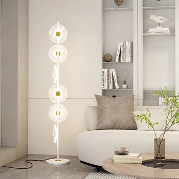 Современный торшер из светодиодного мрамора, креативный простой дизайн, белые подставки для цветов, лампы для гостиной, декор спальни, постоянный светлый пол