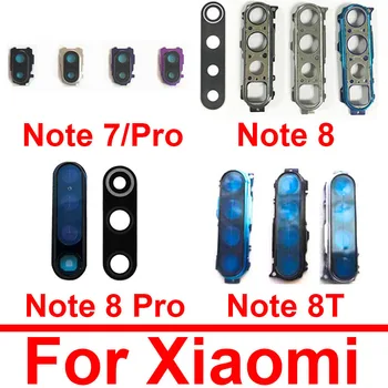 Стеклянная Крышка Объектива Задней камеры Xiaomi Redmi Note 7 8 Pro Note 8 8T Рамка Крышки Основной Камеры + Запасные Части Для Наклеек