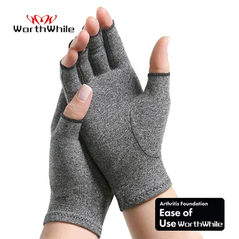 Стоит 1 пара компрессионных перчаток от артрита, поддержка запястья, хлопковый бандаж для снятия боли в суставах, женский мужской терапевтический браслет