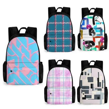 Сумка в цветном блоке, многофункциональные рюкзаки для путешествий, школьные сумки для девочек, большие сумки, 2 ручки, карман на молнии