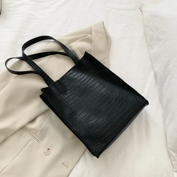 Сумки с крокодиловым дизайном для женщин 2020, женская дорожная сумка через плечо большой емкости из искусственной кожи