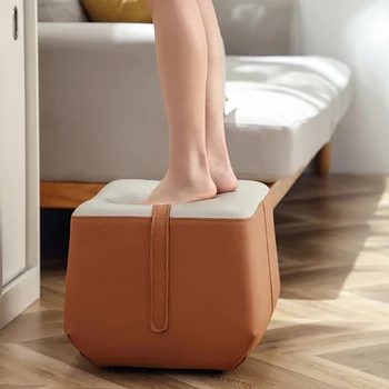 Табурет для ног в гостиной, обеденный в скандинавском расслабляющем дизайне, Женский Роскошный офисный табурет, переносная подставка, современное табурет-украшение