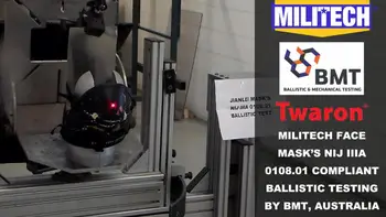 Тестовое видео-Militech NIJ IIIA 0108.01 Видео тестирования баллистической маски