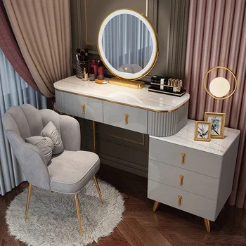 Туалетный столик в скандинавском стиле, Компьютер, спальня в квартире, Многофункциональный современный минималистичный столик для макияжа класса люкс, комод Vanitys