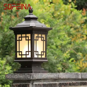 Уличная классическая лампа SOFEINA Простая электрическая светодиодная лампа на столбе Водонепроницаемая для ландшафта сада во дворе виллы в стиле ретро