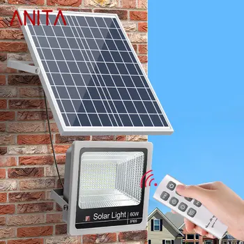 Уличный Фонарь ANITA Solar Flood Light С Дистанционным Управлением Водонепроницаемый IP65 LED Outdoor Light Highlight Для Сада Балкона
