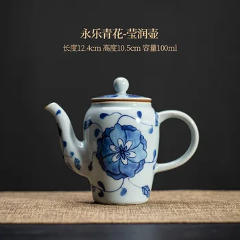 Цзиндэчжэнь Синий И Белый Чайник Health Gongfu Чайная Посуда Китайская Чайная Церемония Керамика Горшки Для Воды Чайники Фарфоровый Чайный Сервиз