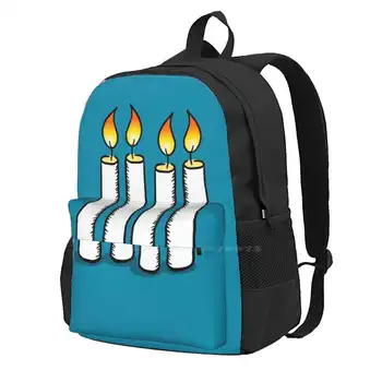 Четыре свечи (вы либо знаете это, либо нет) Рюкзак для подростка, студента колледжа, дорожные сумки для ноутбука, ручки для четырех свечей, эскиз