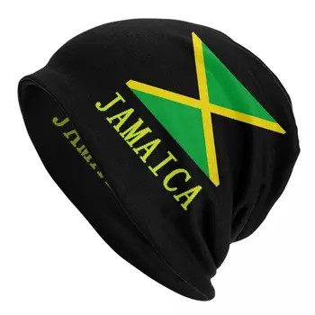 Шапка-капор для мужчин и женщин, вязаные шапочки с флагом Ямайки, мягкая шапка-тюрбан, шапочка в стиле хип-хоп