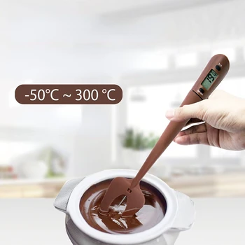 Шоколадный Скребок Электронный Цифровой дисплей Термометр Кухонная Еда Молоко Кофе Конфеты Зонд для жареной выпечки Термометр для перемешивания