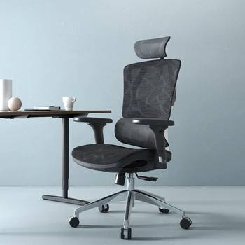 Эргономичные Офисные кресла для сидения, офисная мебель в скандинавском стиле, Домашний Компьютерный стул для спальни, Рабочий стол, Подъем спинки, Поворотный Игровой стул