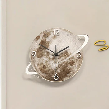 Эстетичные Настенные часы Оригинальная художественная наклейка Роскошные Классические Настенные часы Кварцевые Тихие Современные Украшения гостиной в скандинавском стиле Horloge