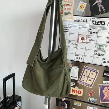 Японская сумка студенческая сумка lazy Wind, сумка-мессенджер на одно плечо, бродячая сумка, свежая ретро-холщовая сумка с широким плечом