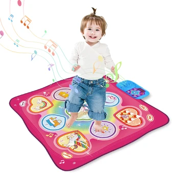 большое электрическое одеяло для танцев 90x90 см с подсветкой, детский игровой коврик, клавиатура с 3 режимами игры, спортивная игрушка, развивающие игрушки для детей