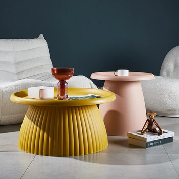 круглый журнальный столик для отдыха в скандинавском стиле, креативный пластиковый приставной столик, Простой квартирный угловой столик, мебель для гостиной HY