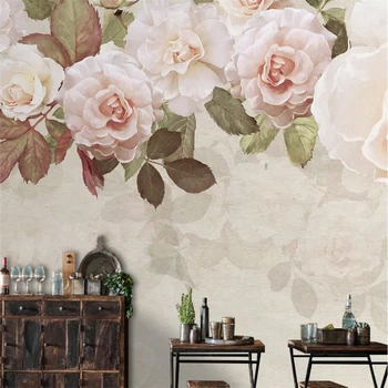 обои wellyu papel-de-parede на заказ, американские садовые розы, обои, фон для телевизора в гостиной, лента из папье-маше