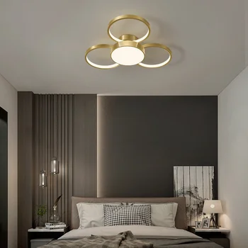 современный светодиодный потолочный светильник для спальни, стеклянный потолочный светильник, современная люстра, светодиодный потолочный светильник, абажуры